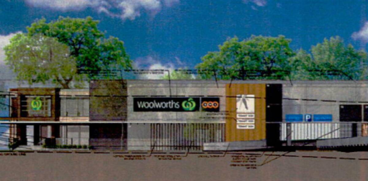 Refused: Artist impression of the proposed Moss Vale Woolworths supermarket which was refused by council. Photo: Christiansen O'Brien Architects.