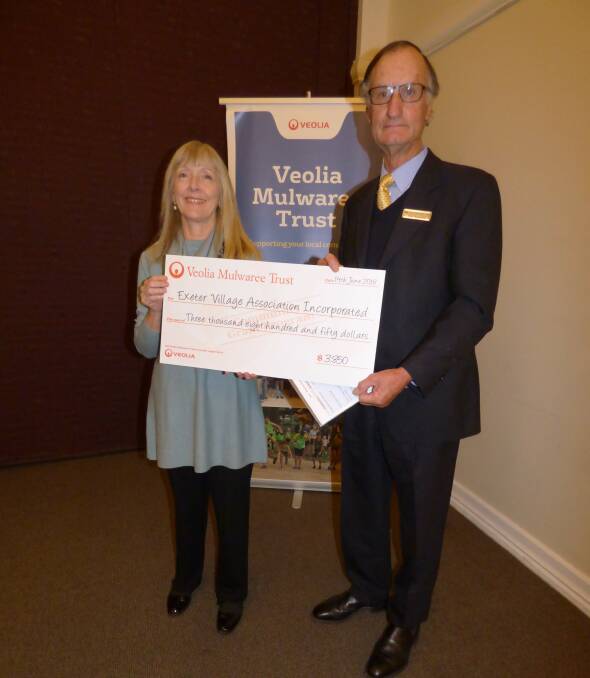 Funding support: Ruth Spence-Stone accepted the Veolia Mulwaree Trust grant on behalf of the Exeter Village Association. Photo: supplied