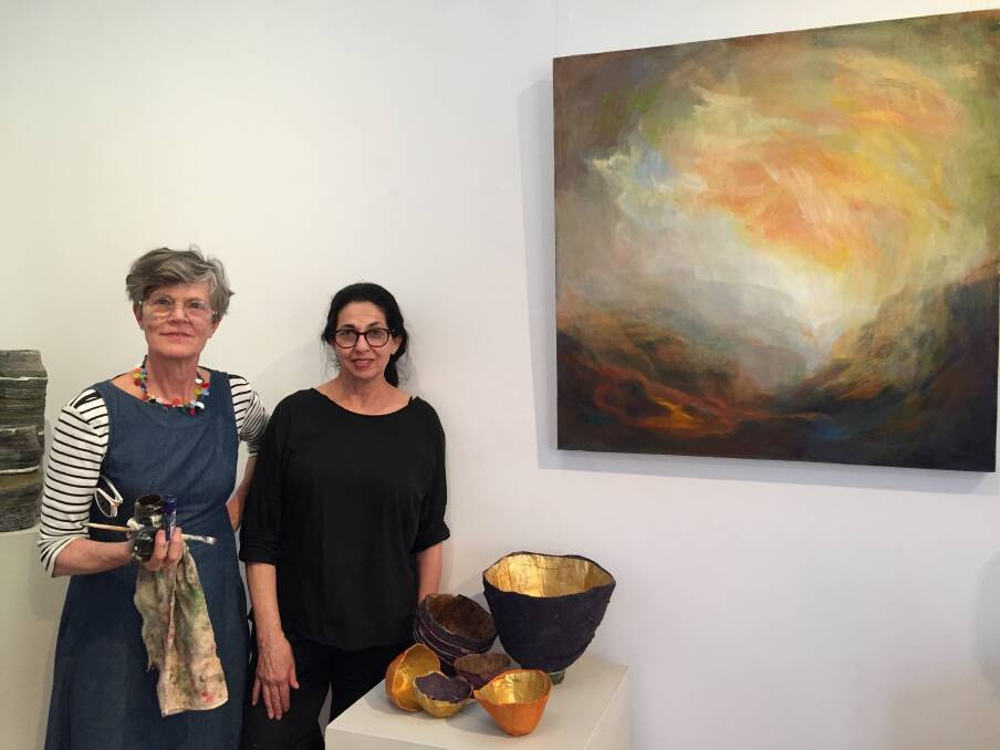 Juliet Holmes à Court and Ruth Levine have a new exhibition opening at Sturt Gallery in Mittagong, inspired by Biota chef, James Viles. Photo: supplied.