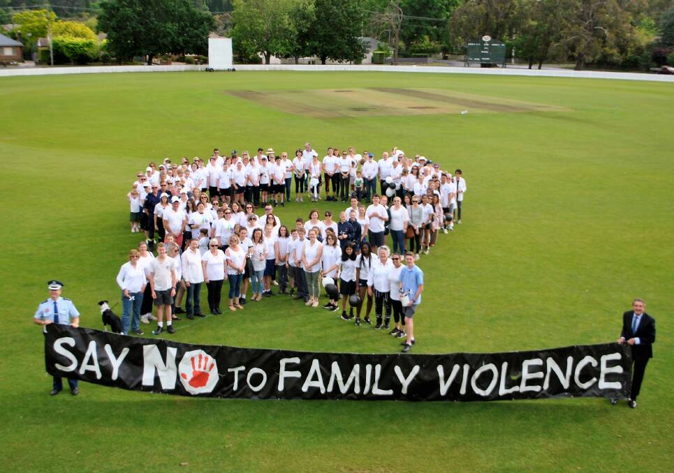 Say no to family violence: The first annual White Ribbon Walk was held at Bradman Oval on Wednesday morning.