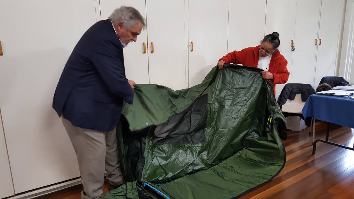 Helping hand: Members raised funds for Vinnies to purchase three backpack beds for the homeless. Photo: supplied