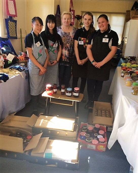 Bowral High School students made close to 200 jars of jam for sale at Tulip Time. Money raised went toward the drought appeal.