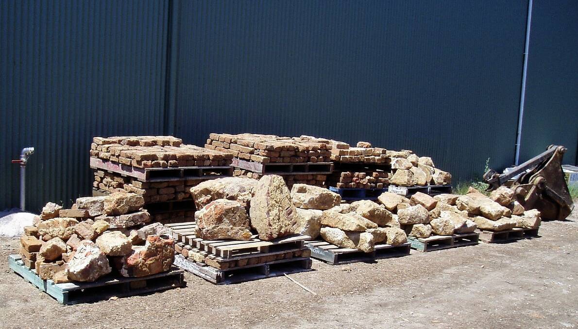 Relics destroyed: Heritage sandstone and bricks from the Fitz Roy Iron Works was most likely destroyed according Mittagong local, Raymond Hirst. Photo: supplied.