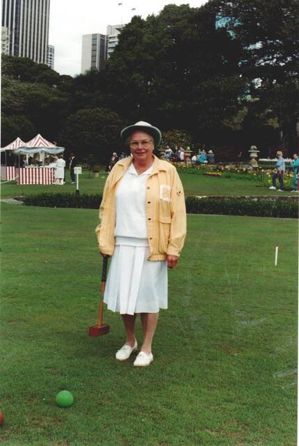 President: Nancy Dane at Government House in 1993. Pictures: Supplied by Southern Highlands Croquet Club.