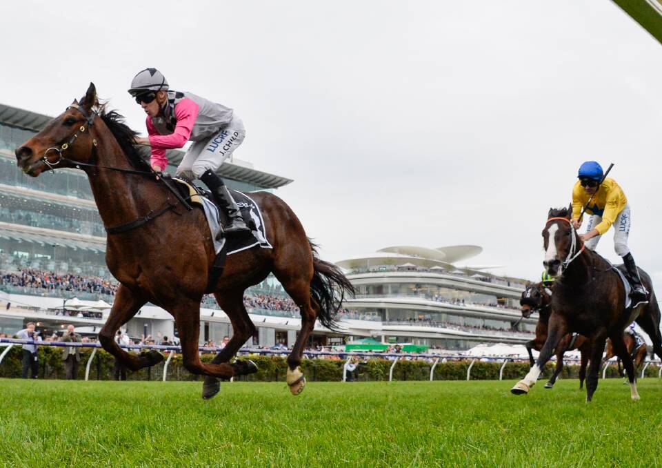 Another shot: Surprise Baby wins the Bart Cummings last year on the way to the Melbourne Cup. He has another shot in the great race on Tuesday. Picture: Reg Ryan/Racing Photos via Getty Images