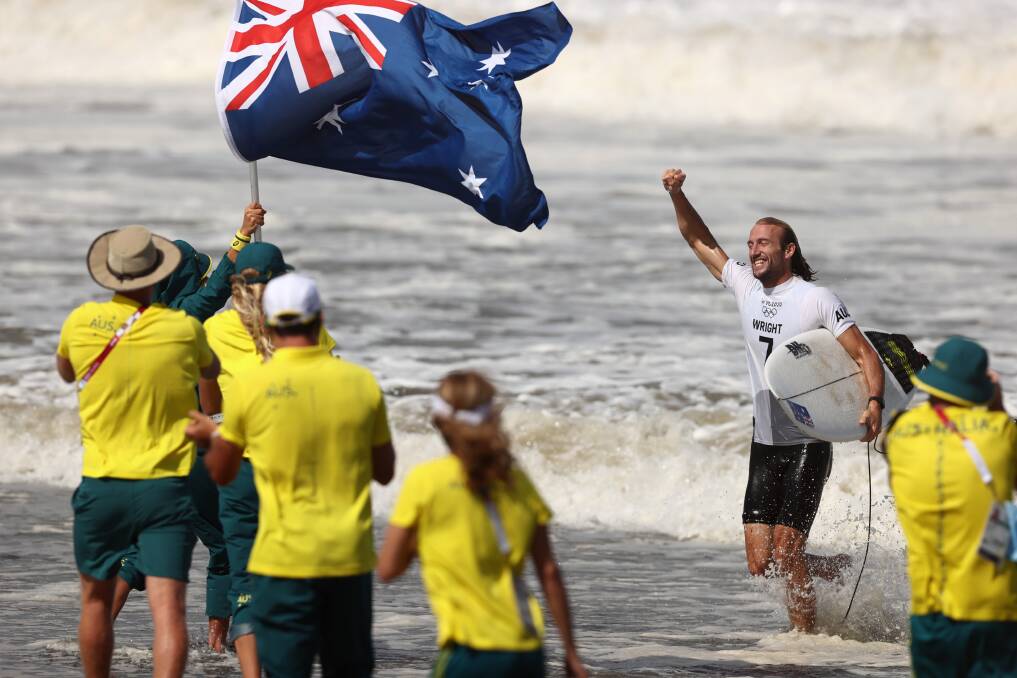 Bronzed Aussie: Owen Wright. Picture: Ryan Pierse/Getty Images