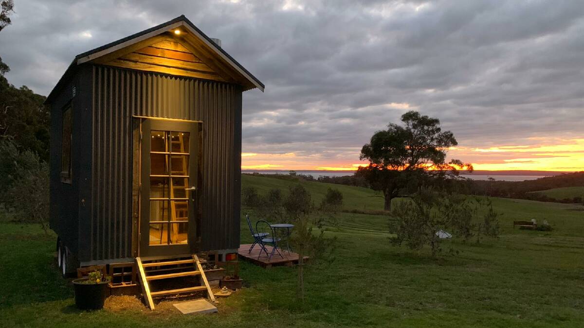 QUIET BLISS: Tiny Away houses guarantee social distancing with a view. This compact dwelling sits on Victoria's Bass Coast. 