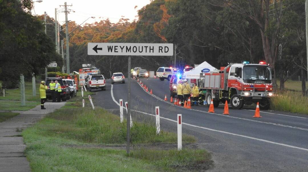 Emergency services were called to the Princes Highway about 13km south of Ulladulla, about 4.30am, to reports a Honda Accord left the road and hit a tree.