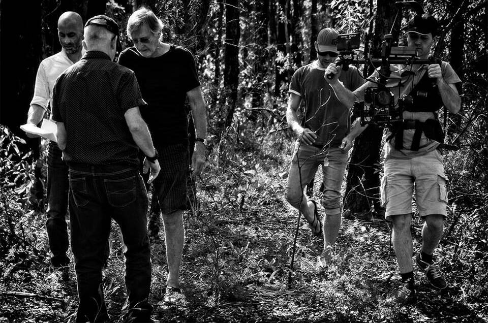 Dave and team rehearsing for a night shoot. Photo: supplied.
