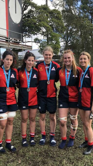 A tough competition: Bowral Blacks' Emily Hall, Katelyn Hall, Pip Kettlewell, Grace Sullivan and Ellie Fleming. Photo: supplied.