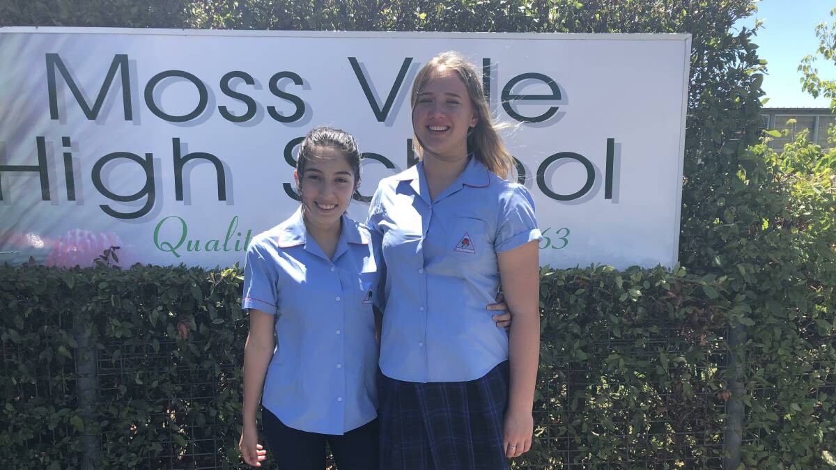 Moss Vale High students Javiera Diaz (left) and Olivia Tumanow have been selected for the Arts Unit Solo Vocal Camp. Photo: Brooke Gibbs.
