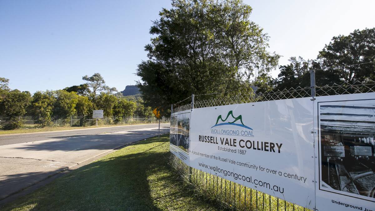 MERC, NEWS, COAL MINE Pic taken Saturday May 2, 2020. Entrance to the Russell Vale Colliery operated by Wollongong Coal. Picture: Anna Warr