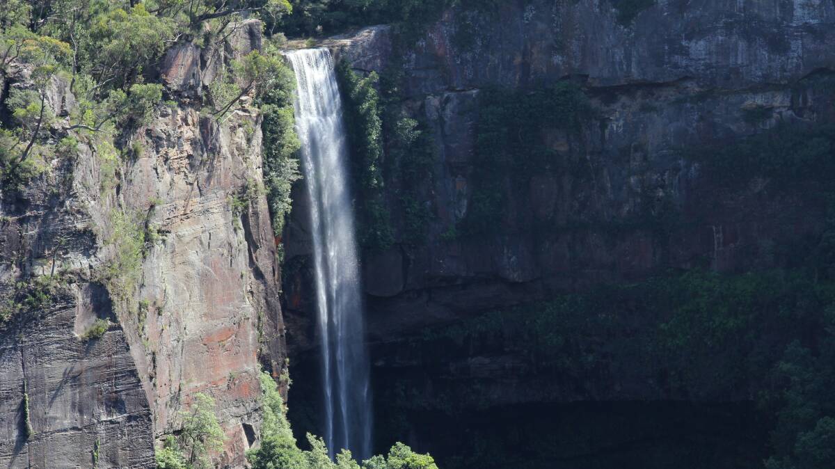 Belmore Falls - lovely to look at, from the top only. Picture supplied NS NPWS.