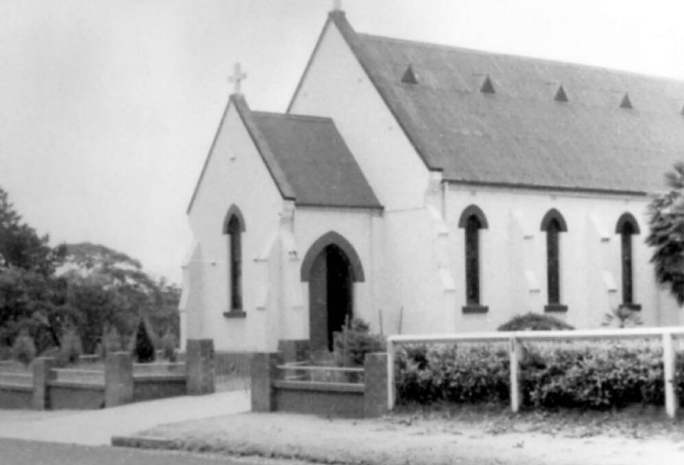 ENHANCED: St Michael’s at Mittagong had porch and sacristy added in 1914 and exterior painted. Photo: BDH&FHS.