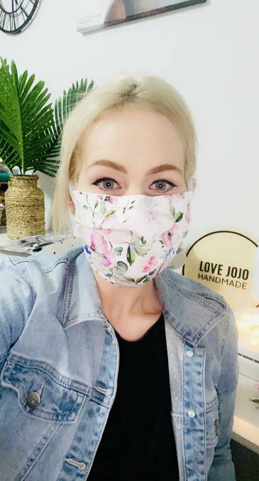 EYES HAVE IT: Joanne Emery has been inundated with orders for her handmade face masks.