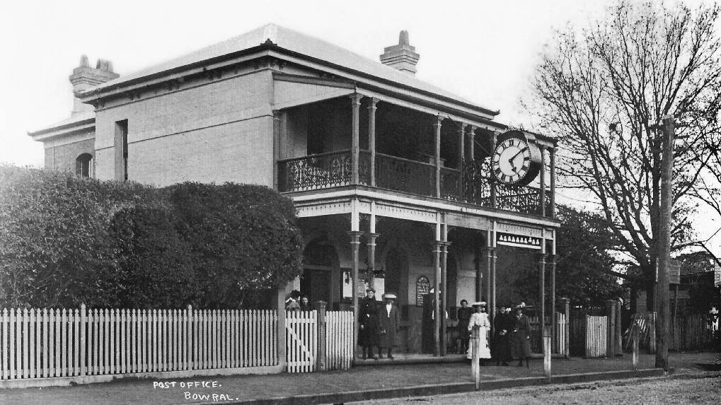KEEPING TIME: Opened in May 1887, Bowral's Post & Telegraph Office soon afterwards gained a large clock mounted outside. Photo: BDH&FHS.