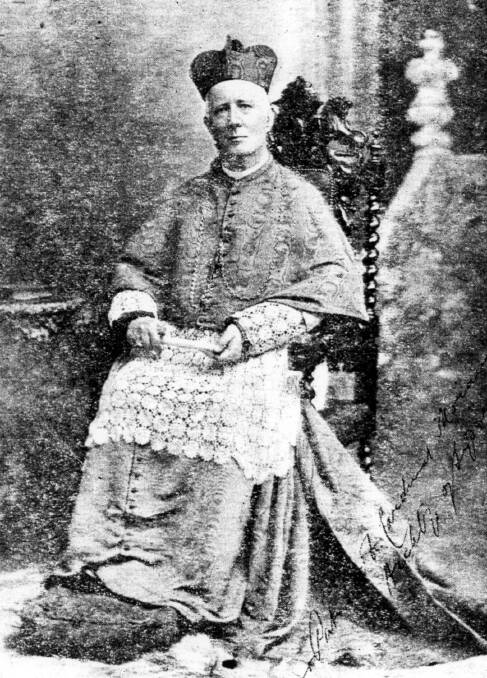 RESPLENDENT: His Eminence Cardinal Moran consecrated St Michael’s at Mittagong in 1889. Photo: BDH&FHS.