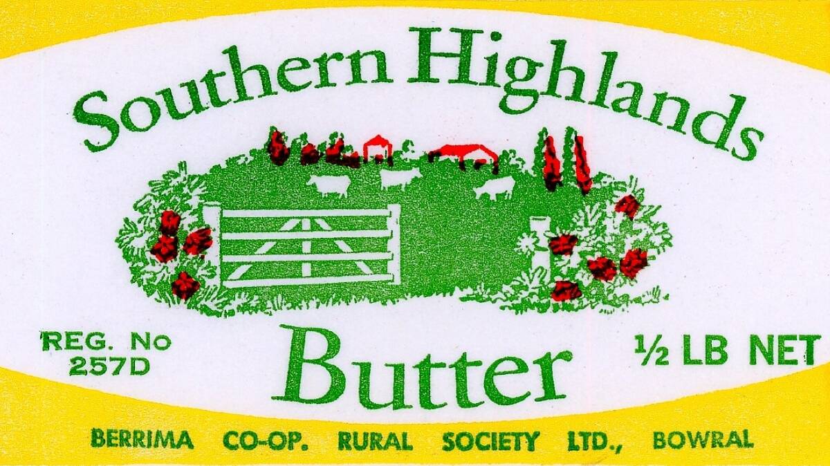 LOCAL QUALITY: Berrima Co-ops butter wrapping. Photo: BDH&FHS.