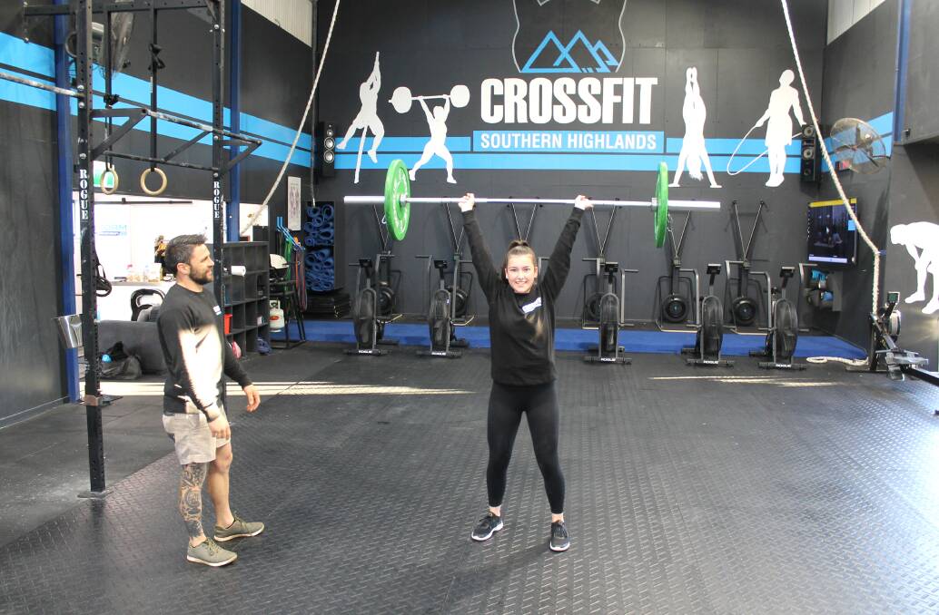 April Whyte with Nigel Scannell from Crossfit Southern Highlands. Photo: supplied