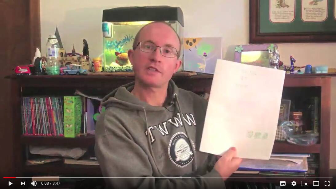 JUST FOR LAUGHS: Jon Bracht reads his family's picture book "Staying at Home" on YouTube.