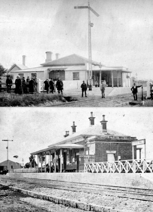 150 YEARS AGO: Stations built in 1867 at Bowral, looking south (top) and at Moss Vale, looking north; these photos c1880. Photos: BDH&FHS.
