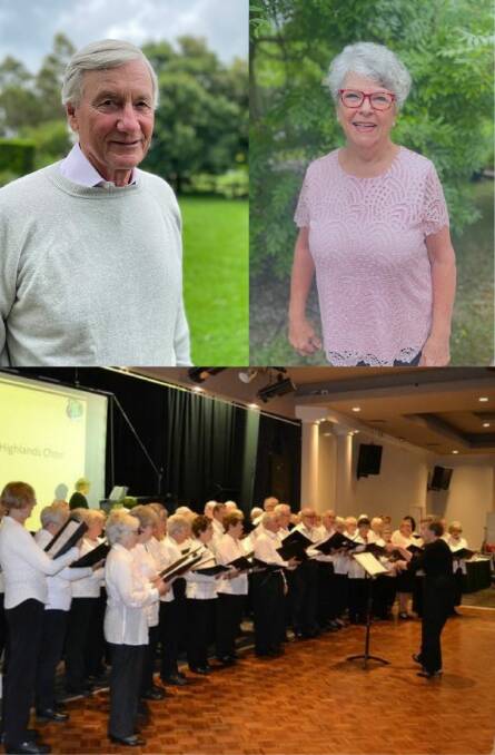 Honour: Daniel Gauchat and Sharon Hoogland (top); Heather Tredinnick conducting the U3A choir (below). A photo of James Barkell was not available.