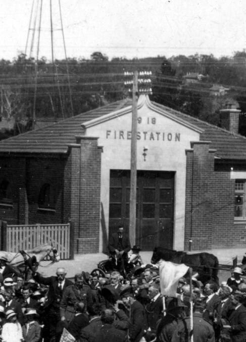 100 YEARS’ SERVICE: Opened in September 1918, Mittagong Fire Station in 1919. Photo: BDH&FHS.