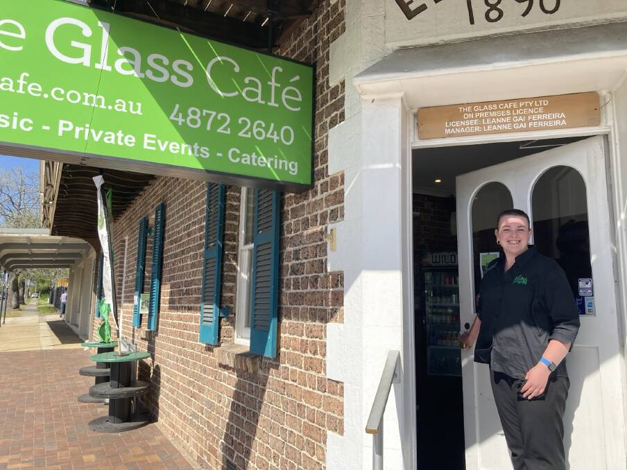Jaimi Jackson is getting ready to welcome customers back inside the Glass Cafe in Mittagong. Photo: Michelle Haines Thomas