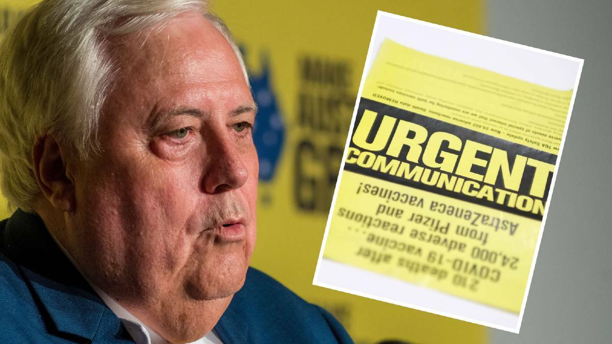 The Clive Palmer flyers have started landing in letterboxes, but authorities and politicians urge locals to ignore them. Picture: Phillip Biggs, Craig George