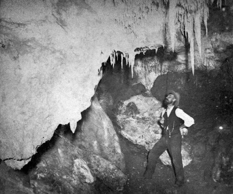 NATURAL WONDER: Within a cavern at Wombeyan Caves, 1899.
