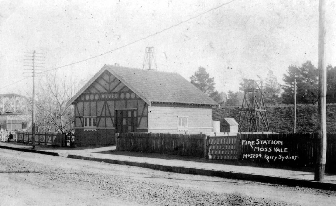 HEART OF TOWN: Moss Vale Fire Station on Argyle Street, c1910; in the distance on left is the railway bridge. Photo: BDH&FHS