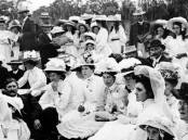 ON MOTHER EARTH: Picnickers enjoying lunch at a similar outing to the one held for the opening of Seery & Hayter's sawmill at East Kangaloon in 1889. Photo: B Mahony.