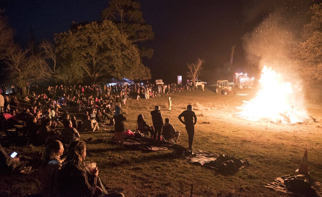 HOT EVENT: The inaugural community bonfire at Hillview in 2016 was a huge success, and the 2018 event on Saturday promises to be even bigger. Photo: Hamish Ta-mé