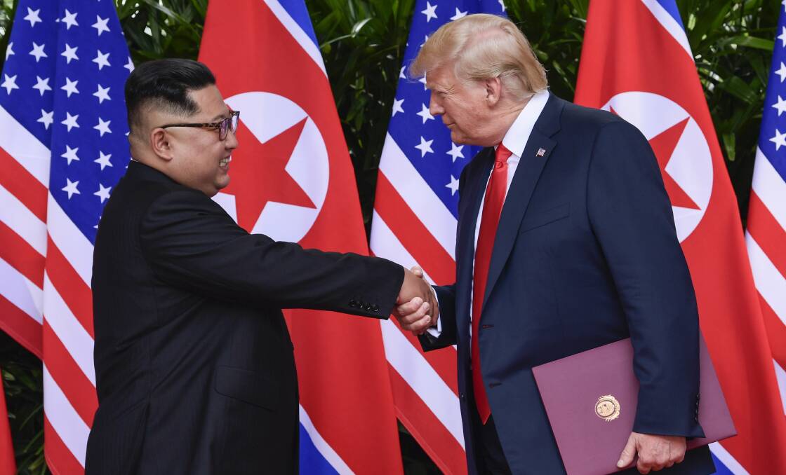 SHOW TIME: Has the whole thing been merely a PR exercise for both Donald Trump and Kim Jong-Un? Photo: AP Photo/Susan Walsh, Pool, Fie.