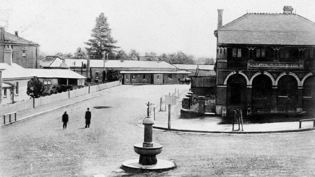 RE-POSITIONED: Moss Vale's new Post & Telegraph Office, built at front of railway station, opened in 1891. Photo: BDH&FHS.
