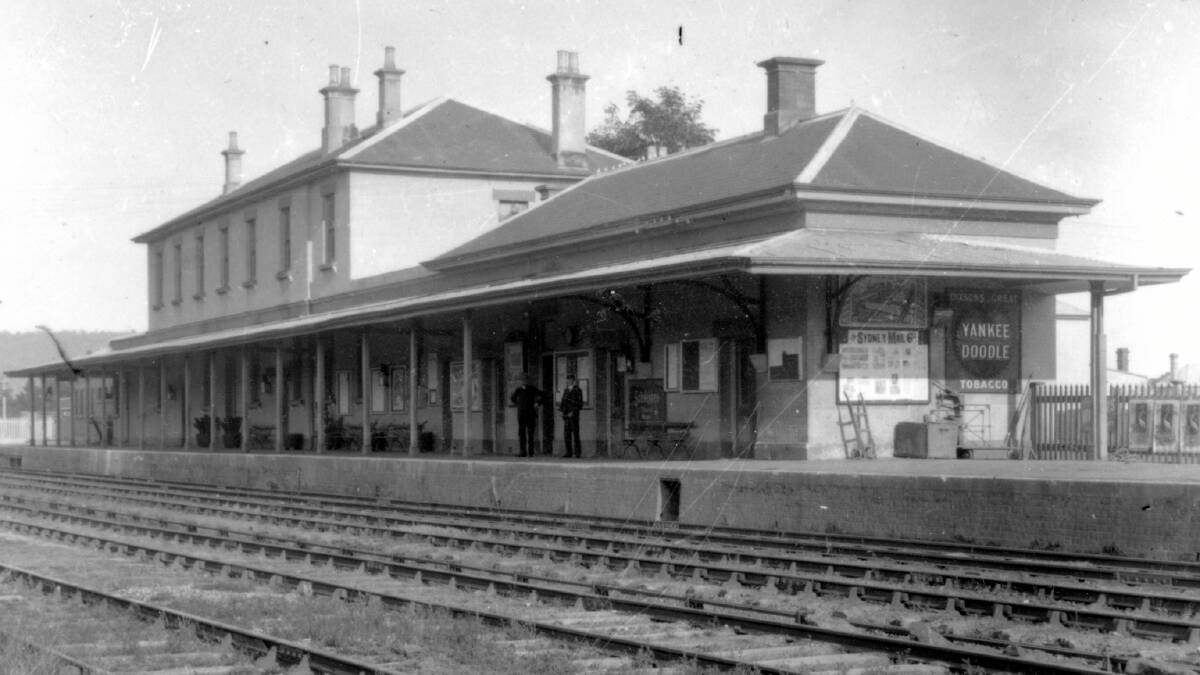 STEADY GROWTH: Mittagong Station in the 1880s showing extended platform and new parcels.