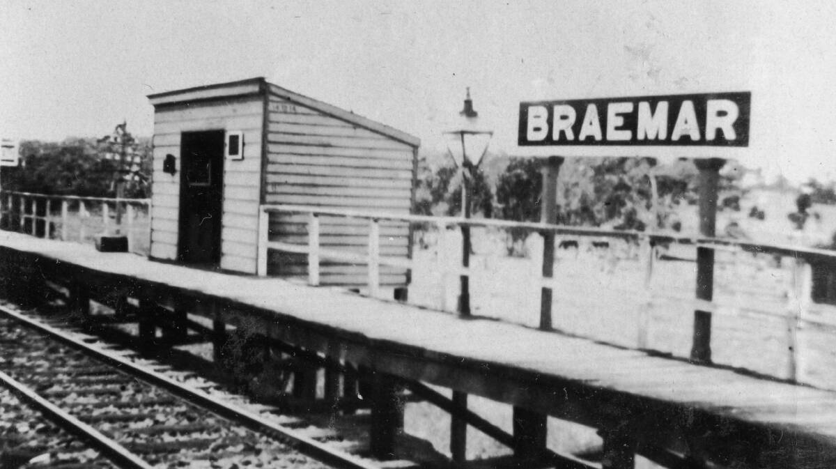 SOUTHERN LINE: Rush’s Platform of 1867 was renamed Braemar in 1892; this photo 1924. John Murray Collection. Photos: BDH&FHS