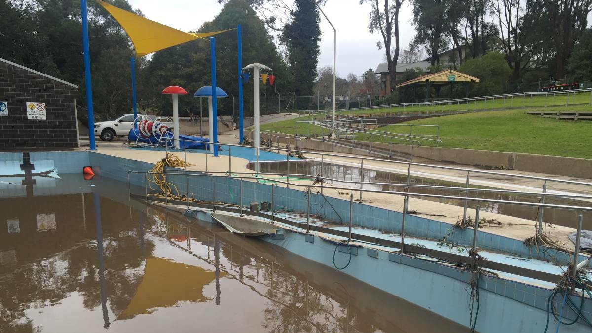 The pool sustained severe damage in a storm during June 2016.
