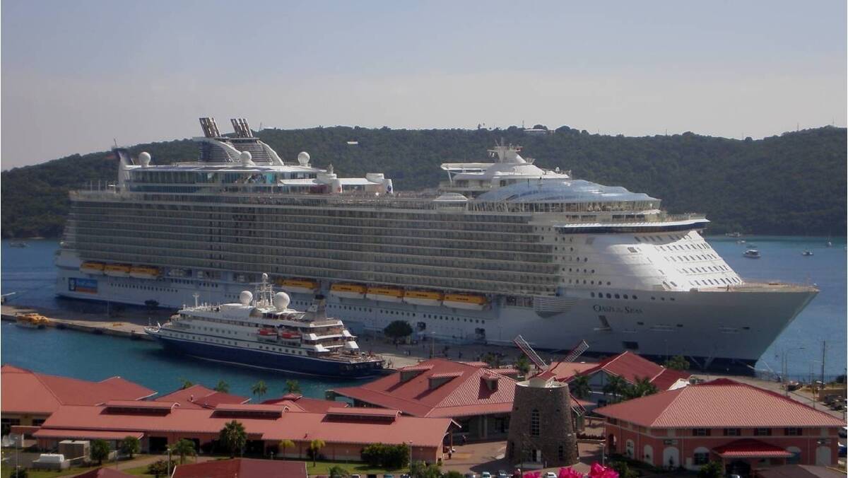 SeaDream is 50 times smaller than Royal Caribbean's Oasis of the Seas. Photo: Michael Osborne.