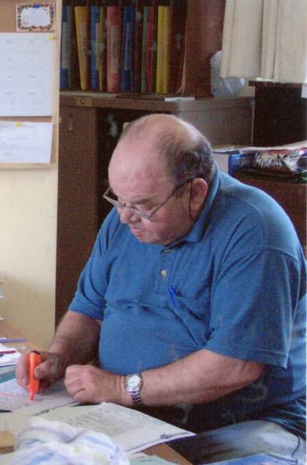 HARD AT WORK: Max Rogers at the Mittagong Archives. He will be sorely missed by all who knew him. Photos: BDH&FHS