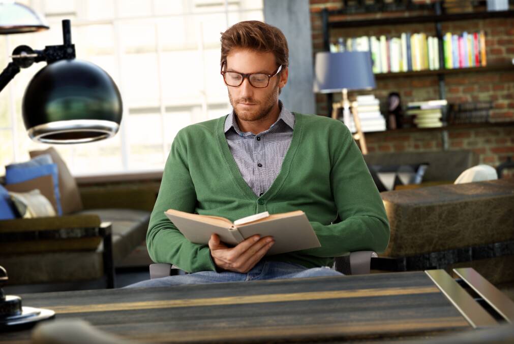 BOOKISH GUY: 95 per cent of stock photos of 'man reading book' show a guy with a beard. I'm not sure what this means but I think it somehow feeds into what I'm saying.