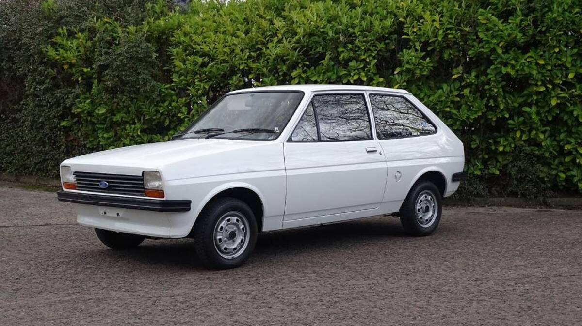 SERIOUSLY LOW MILEAGE: A Ford Fiesta MkI has sold in the UK for AU$27,338 with a meagre 227km on its speedo.