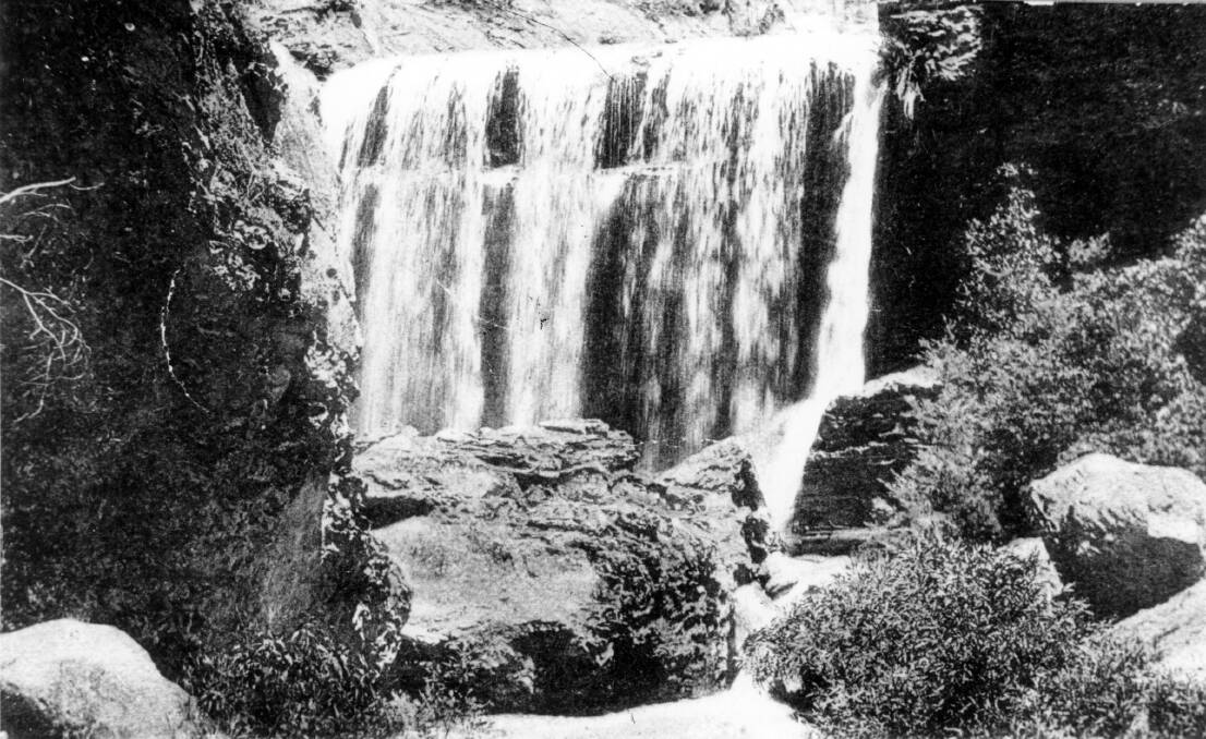 SCENIC SPLENDOUR: Early photo of Forty Foot Falls, now part of Box Vale walking track.