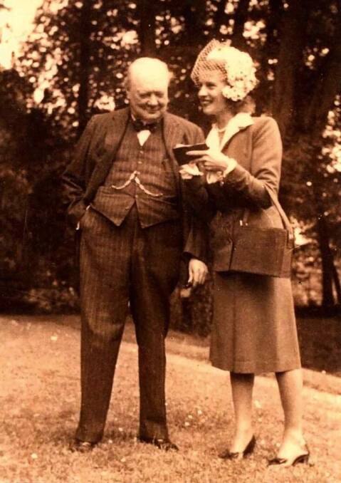 BUBBLY PERSONALITY: Winston Churchill and Mme Odette Pol Roger in 1952. Photo: Pol Roger Company