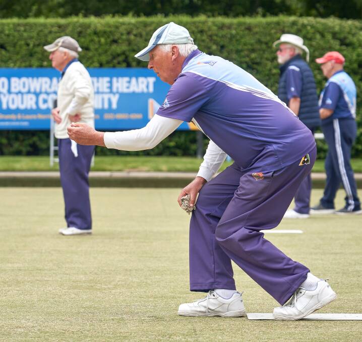 Jim Neely concentrates hard in the semi-finals of the Bank of Queensland Major Fours. Photo: supplied