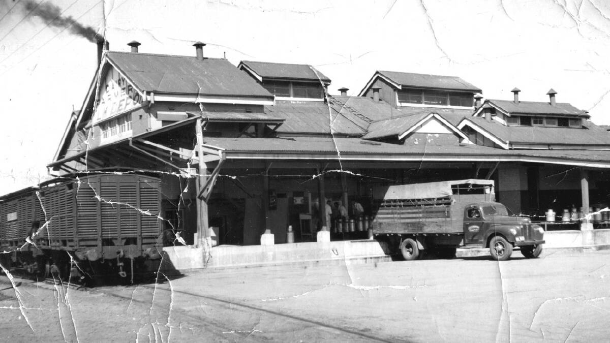 HIVE OF INDUSTRY: Dairy Farmers’ milk depot at Moss Vale, 1969. Photo: BDH&FHS.
