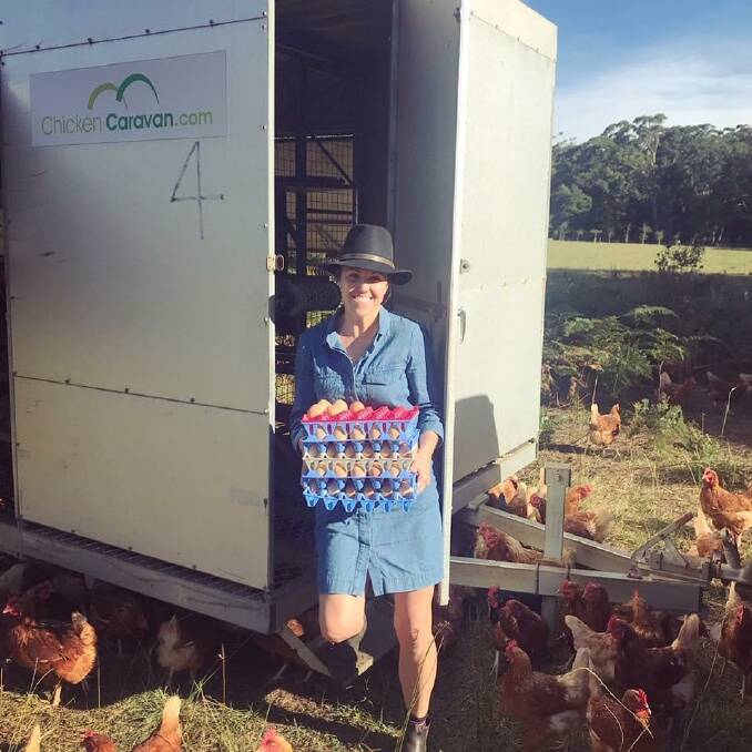 Egg farmer Nicole Feggans says she will be forced to waste a day's worth of eggs, since she will be unable to deliver them from her Jamberoo Mountain Road property.