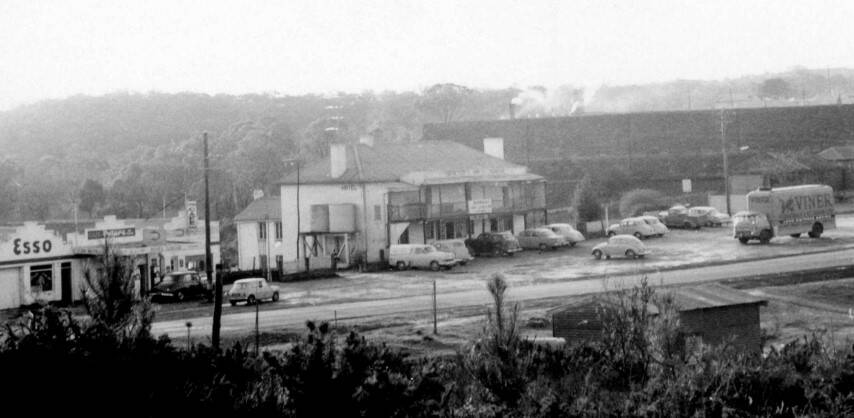 PIT STOP: The Hume Highway brought plenty of through traffic daily into Berrima until bypass opened in 1989. Photo: BDH&FHS.