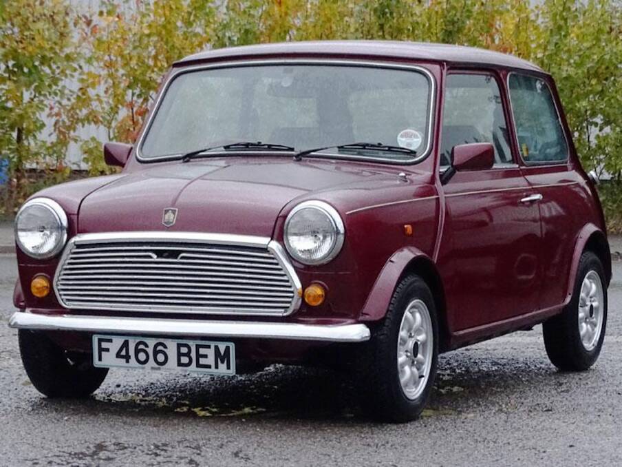 LOW KMS: This little red Austin Mini’s one owner clocked up just 6500 kilometres in a whole 29 years driving. Photo: H&H Classics Auctions