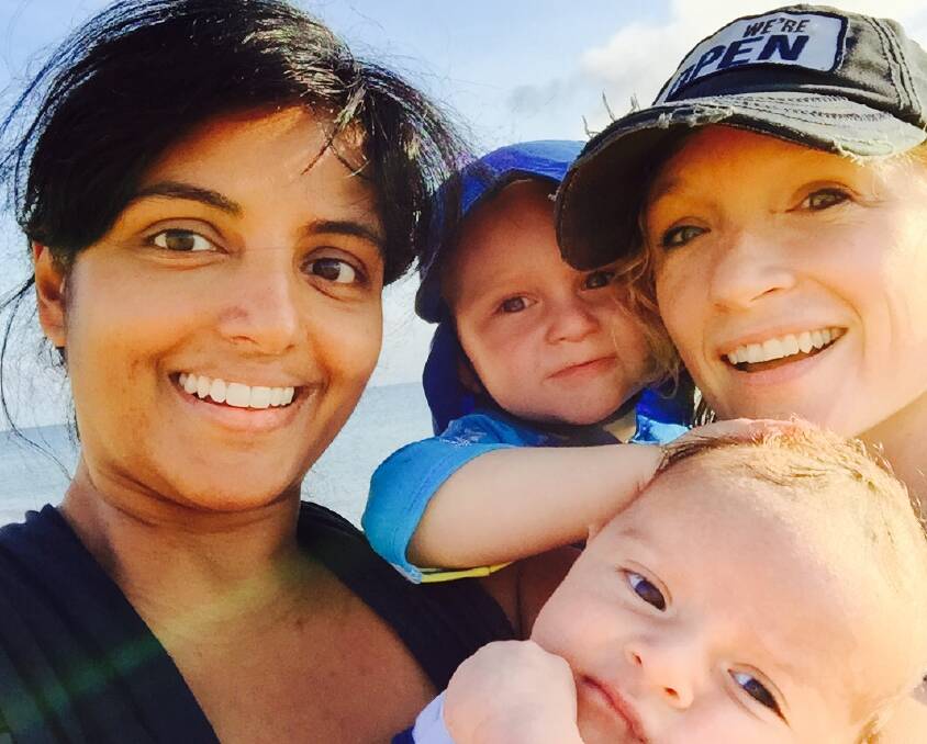 Loving family: Austinmer's Emily Gray (right) - pictured with her wife Somali and their boys, Max, 2, and Levi, 4 - hopes Australia votes YES to marriage equality despite the hate surrounding the debate. Picture: Supplied